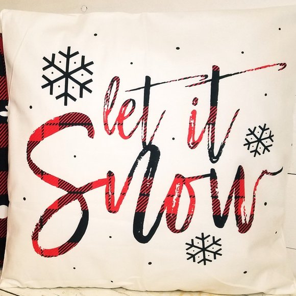 NEW - Let it Snow Pillow Cover 18x18 - Picture 1 of 2